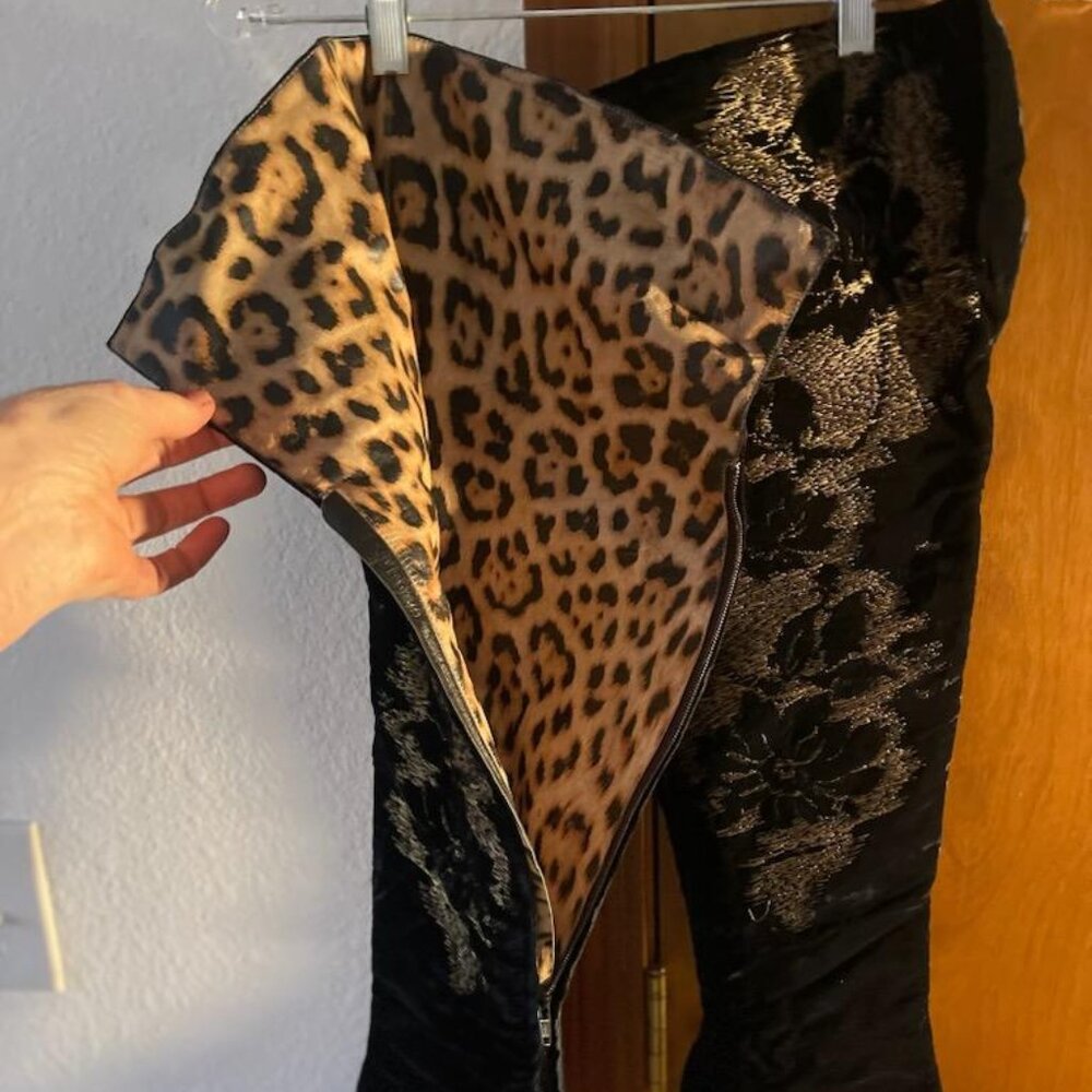 Authentic ARCHIVE Roberto Cavalli Fall 2005 Runway OTK Boots-SZ 10- UNWORN - Picture 3 of 14